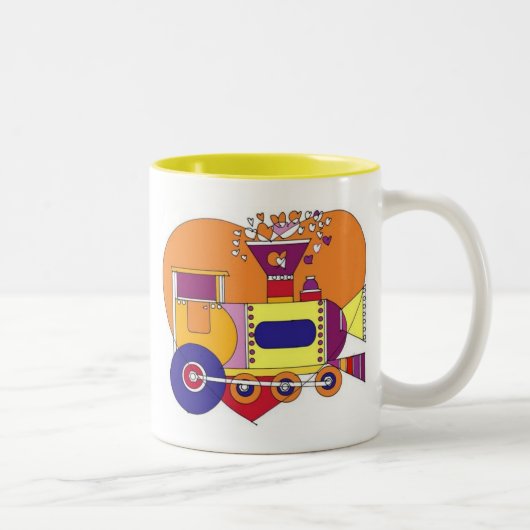 2 COULEURS TASSE DE TRAIN POUR DES ENFANTS (Droit)