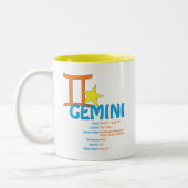 2 Couleurs Tasse de traits de Gémeaux (Gauche)