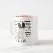 2 Couleurs Tasse de traits de Papillon (Devant gauche)
