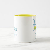 2 Couleurs Tasse de traits de Poissons (Centre)