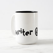 2 Couleurs Tasse de travail d'auteur @ (Devant gauche)