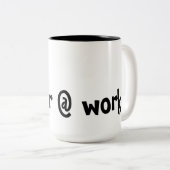 2 Couleurs Tasse de travail d'auteur @ (Devant droit)