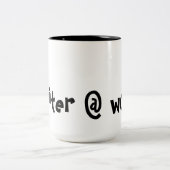 2 Couleurs Tasse de travail d'auteur @ (Centre)