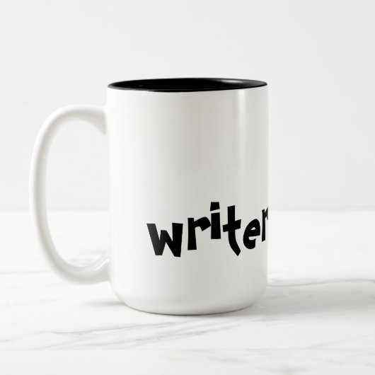 2 Couleurs Tasse de travail d'auteur @ (Gauche)