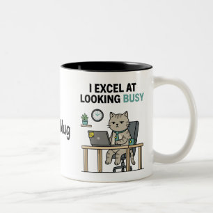 2 Couleurs Tasse de travail personnalisée drôle pour personne