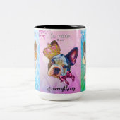 2 Couleurs Tasse de trio de Frenchie (Centre)