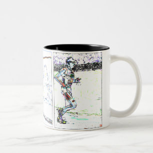 2 Couleurs Tasse de triptyque de triathlon