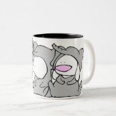 2 Couleurs Tasse de trois "éléphants" (Devant droit)