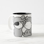 2 Couleurs Tasse de trois "éléphants" (Devant gauche)