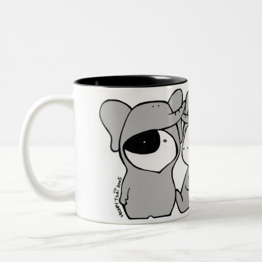 2 Couleurs Tasse de trois "éléphants" (Gauche)