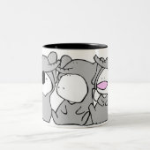 2 Couleurs Tasse de trois "éléphants" (Centre)