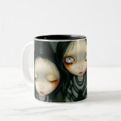 2 Couleurs Tasse de "trois soeurs de Witchy" (Devant gauche)