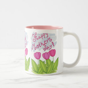 2 Couleurs Tasse de tulipe du jour de mère