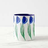 2 Couleurs Tasse de tulipes bleues (Centre)