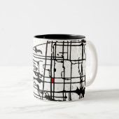 2 Couleurs Tasse "de tunnel confortable" (Devant droit)