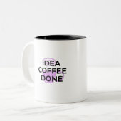 2 Couleurs Tasse de typographie de définition de café minimal (Devant gauche)