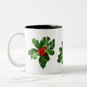 2 Couleurs Tasse de vacances de Noël de houx (Gauche)
