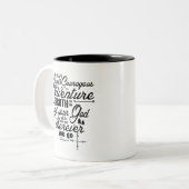 2 Couleurs Tasse de vers de bible de 1:9 de Joshua (Devant gauche)