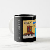 2 COULEURS TASSE DE VILLE DE MUSIQUE (Devant gauche)