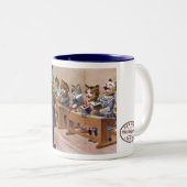 2 Couleurs Tasse de violoniste de chat (Devant droit)