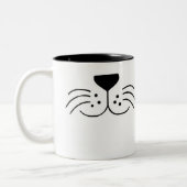 2 Couleurs Tasse de visage de chat (Gauche)