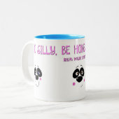 2 Couleurs Tasse de visages de panda avec la citation (Devant gauche)