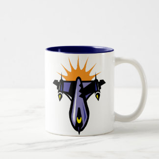 2 Couleurs Tasse de vol de bateau de Rocket d'imaginaire