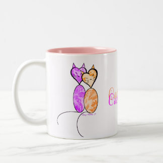 2 Couleurs Tasse de voyage d'amoureux de les chats