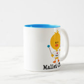 2 Couleurs Tasse de voyage de poussin de maillet (Devant droit)