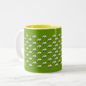 2 Couleurs Tasse de WestiePattern (Devant gauche)