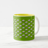 2 Couleurs Tasse de WestiePattern (Devant droit)