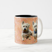 2 Couleurs Tasse de Westies (Devant droit)