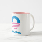 2 Couleurs Tasse de WObama (Devant droit)
