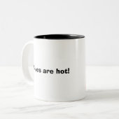 2 Couleurs tasse de xB "courageuse peu de grille-pain " (Devant gauche)