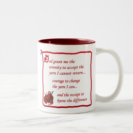 2 Couleurs Tasse de Yarnaholic (Droit)