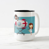2 Couleurs Tasse de Yeoman Rocket (Devant droit)