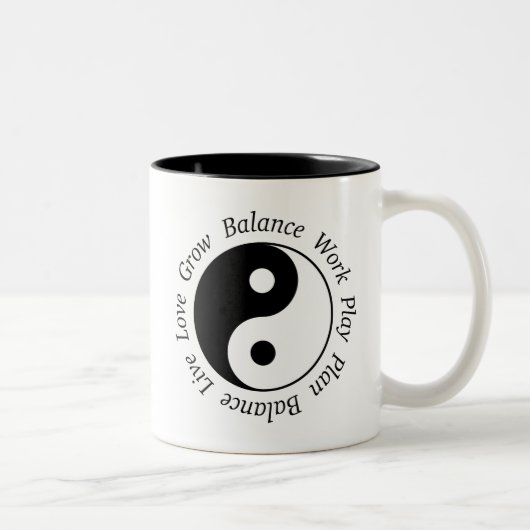2 Couleurs Tasse de Yin Yang d'équilibre (Droit)