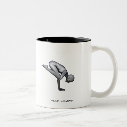 2 Couleurs Tasse de yoga - pose de grue (corneille) (Droit)