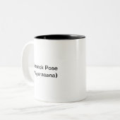 2 Couleurs Tasse de yoga - pose de paon (Devant gauche)