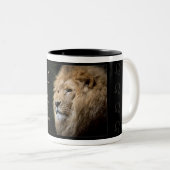 2 Couleurs Tasse de zodiaque - LION le lion (Devant droit)