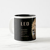 2 Couleurs Tasse de zodiaque - LION le lion (Devant gauche)