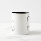 2 Couleurs Tasse de Zoe de gorille - contour de gorille (Centre)