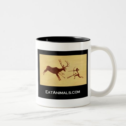 2 Couleurs tasse d'EatAnimals.com (Droit)
