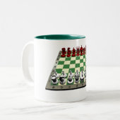 2 Couleurs tasse d'échecs (Devant gauche)