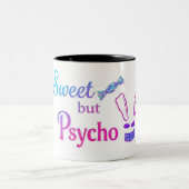 2 Couleurs Tasse déclaration douce mais psychopathe (Centre)
