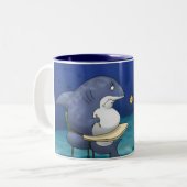 2 Couleurs Tasse d'école de requin (Devant gauche)