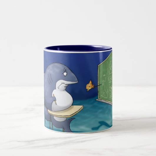 2 Couleurs Tasse d'école de requin (Centre)