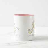 2 Couleurs Tasse décorative de nom et de signification (Centre)