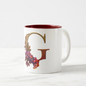 2 Couleurs Tasse décorée d'un monogramme "G " du "ARS (Devant droit)