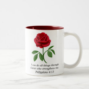 2 Couleurs Tasse d'écriture sainte de bible de 4h13 de